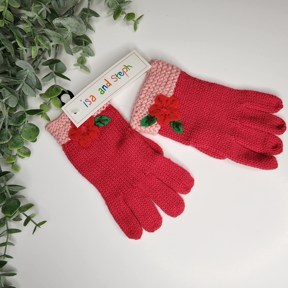 Toddler Girls Knitted Gloves